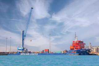 مجموعة موانئ دبي العالمية ”دي بي ورلد”  تتسلم رافعة متنقلة جديدة في ميناء السخنة