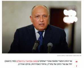 صحف عبرية .. وزير الخارجية المصري يصل  إسرائيل غداً