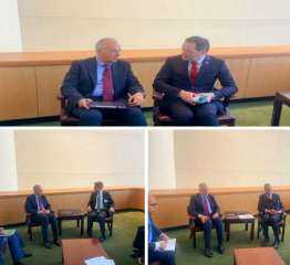 وزير الرى  يلتقى وزراء المياه بدول لبنان والنمسا وزيمبابوى