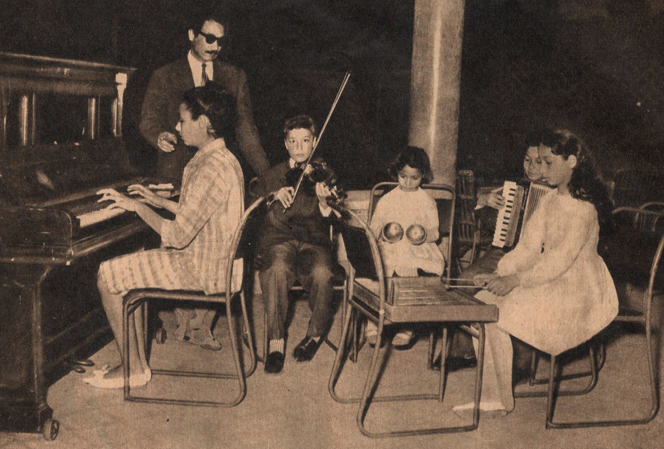 تدريبات الموسيقى بنادى البنك الأهلى المصرى عام 1964
